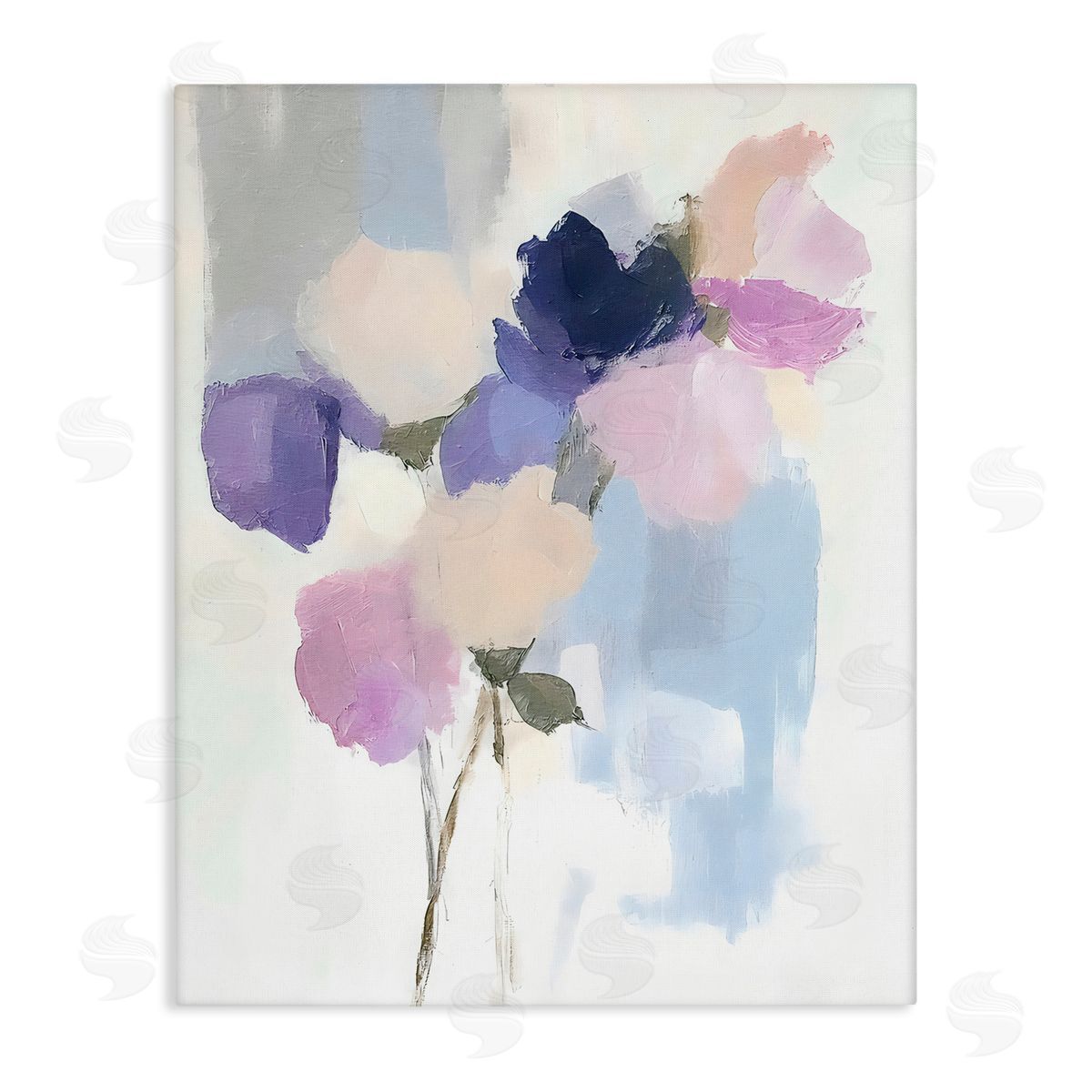 Riley B Lavender Haze Abstract Florals Canvas Wall Art Print