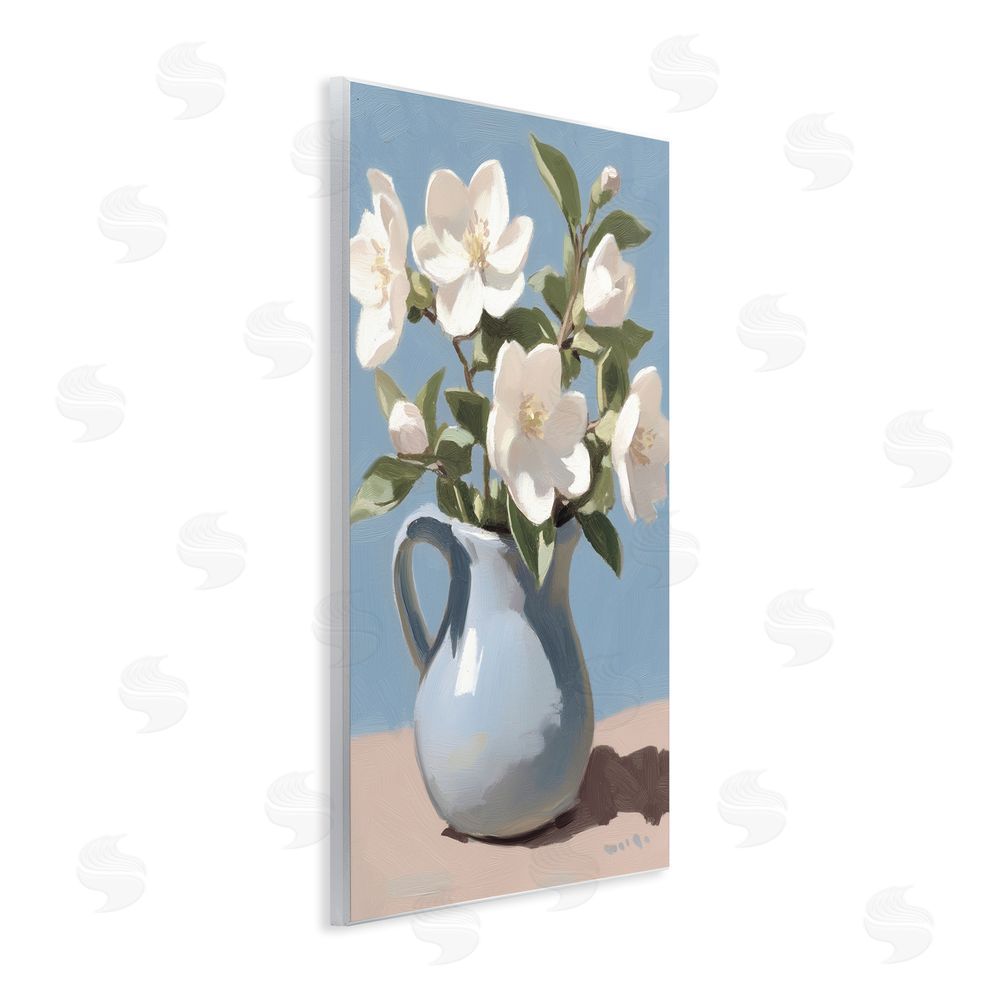 Gina Kelly Ivory Arrangement in Blue Jug Wall Plaque Art Print