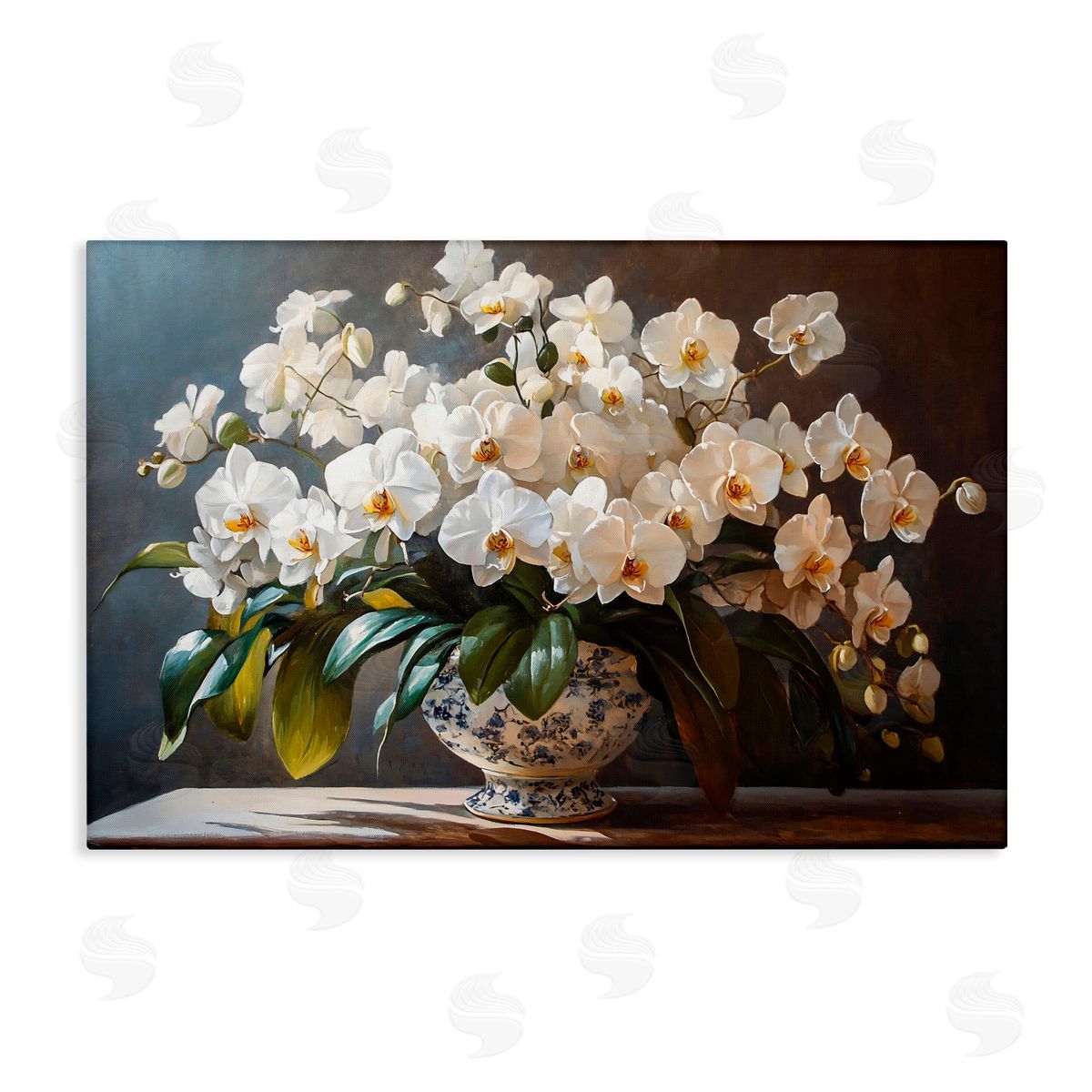 Franklyn Gregory Elegant Orchid Arrangement Canvas Wall Art Print