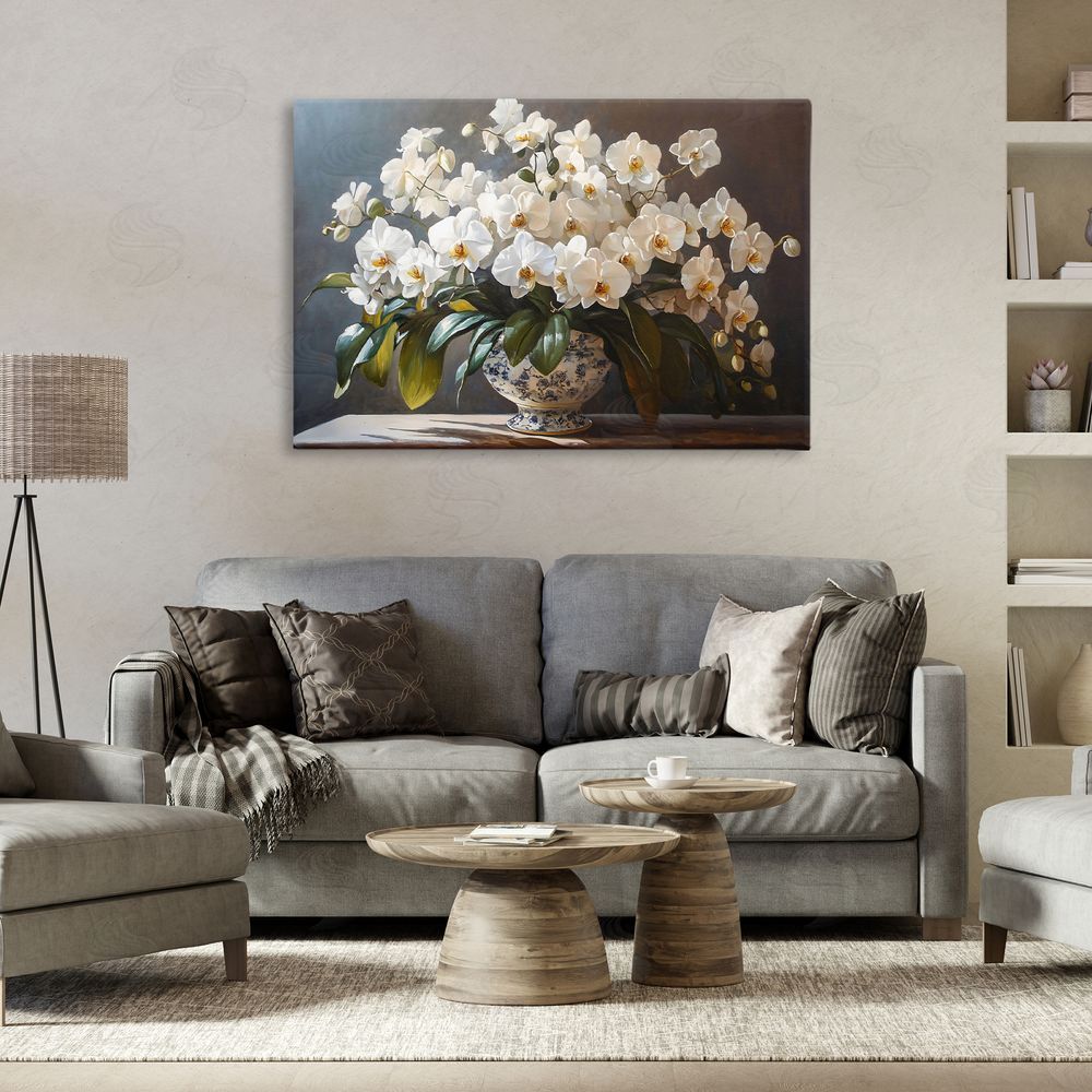 Franklyn Gregory Elegant Orchid Arrangement Canvas Art on Wall
