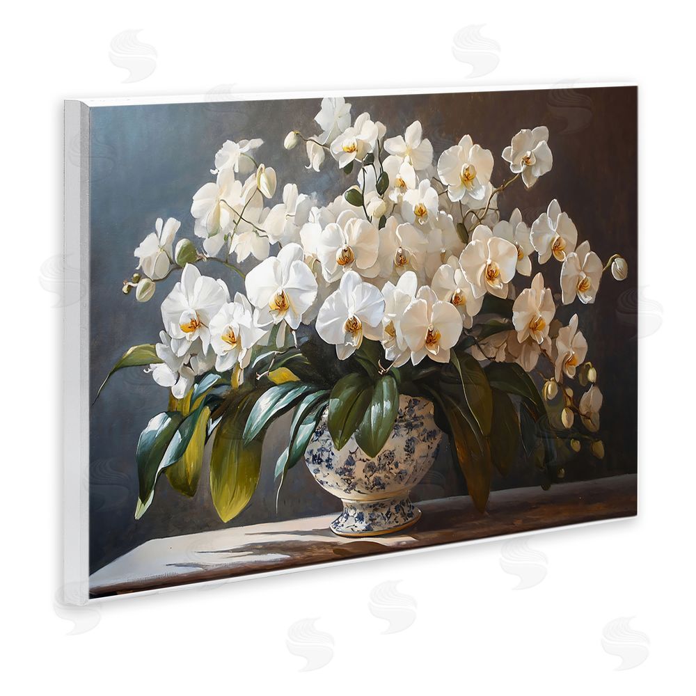 Franklyn Gregory Elegant Orchid Arrangement Wall Plaque Art Print
