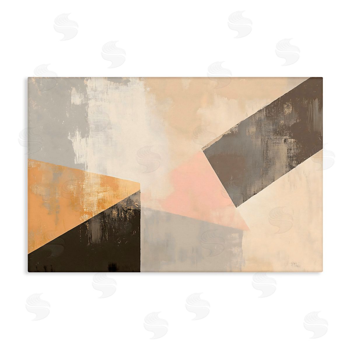 Franklyn Gregory Distinct Shapes Neutrals Canvas Wall Art Print