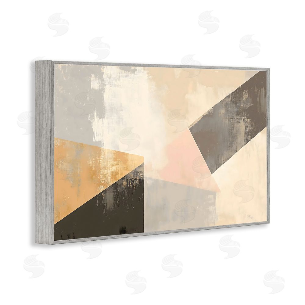 Franklyn Gregory Distinct Shapes Neutrals Gray Framed Giclee Wall Art Print
