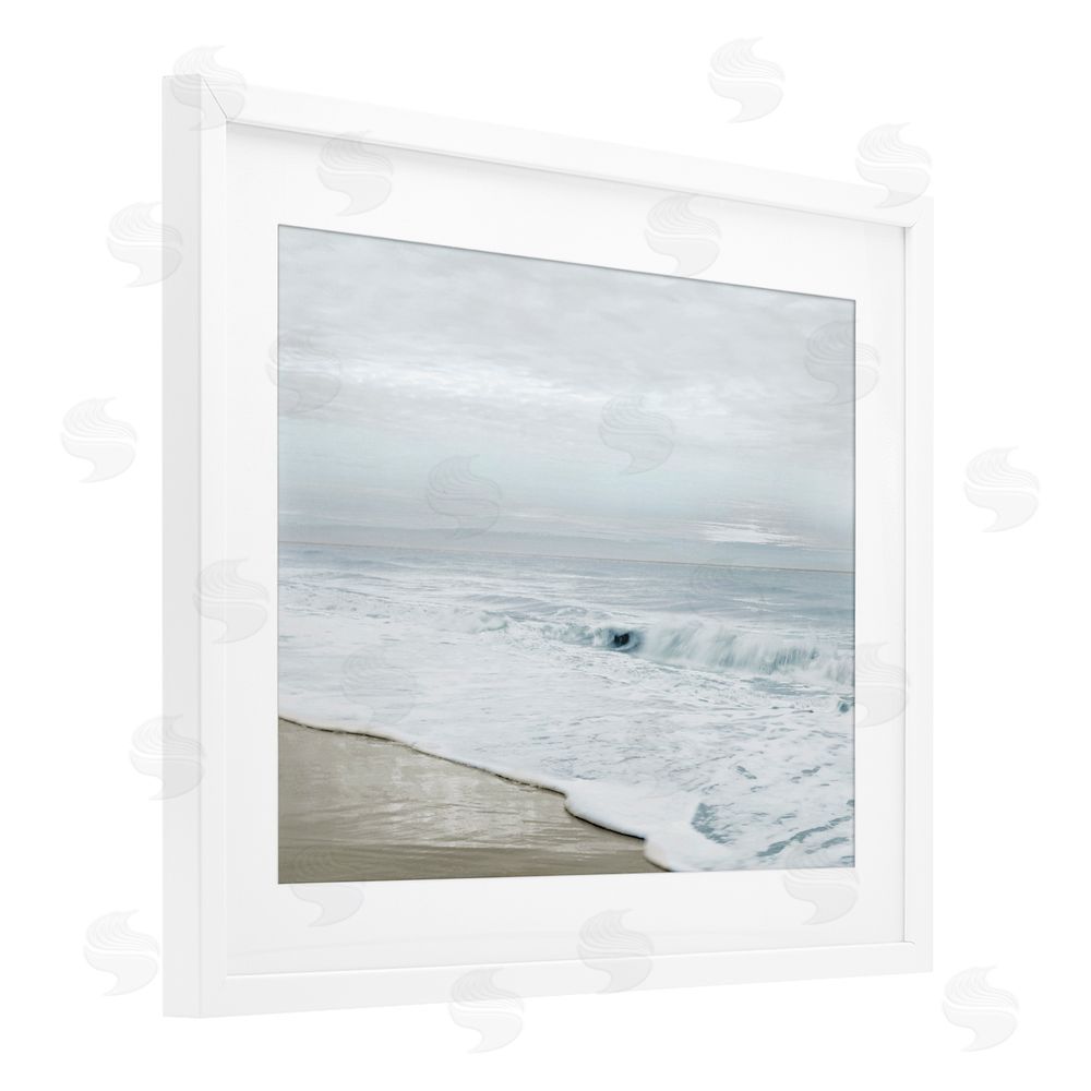 Natalie Carpentieri Morning Bliss Beach Scene White Framed Print Under Glass Art