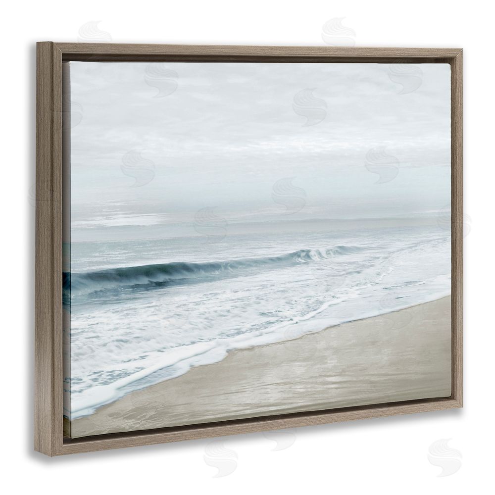 Natalie Carpentieri Morning Bliss Beach Coast Brown Floating Frame Canvas Art Print