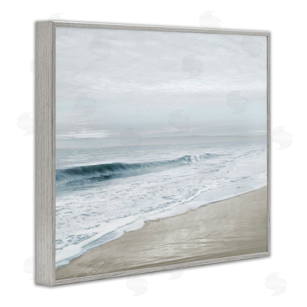 Natalie Carpentieri Morning Bliss Beach Coast Gray Framed Giclee Art Print