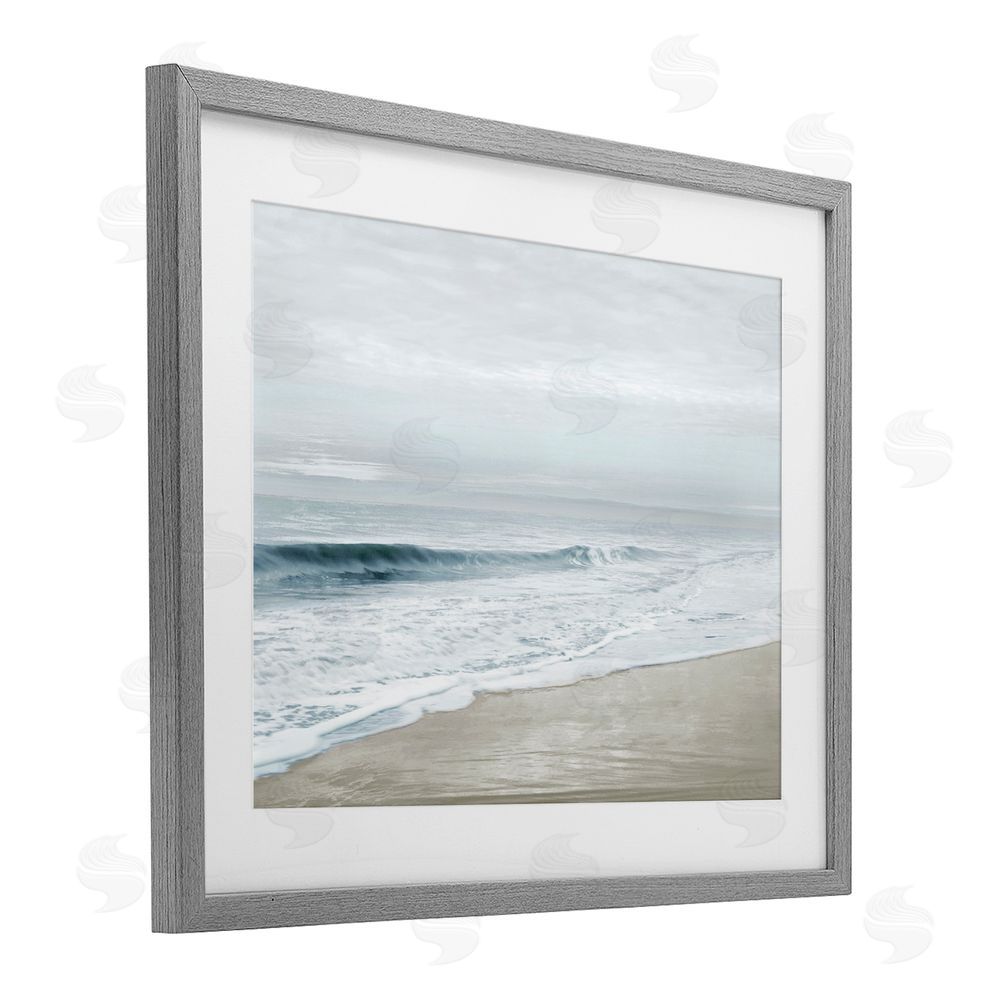 Natalie Carpentieri Morning Bliss Beach Coast Gray Framed Print Under Glass Art