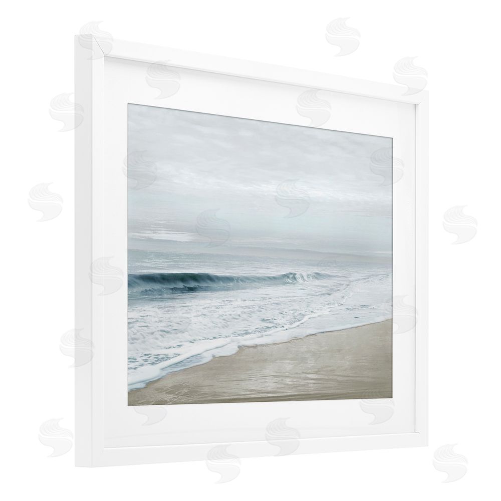 Natalie Carpentieri Morning Bliss Beach Coast White Framed Print Under Glass Art