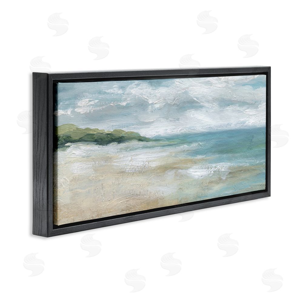 Carol Robinson Sweeping Coastal Expanse Black Floating Frame Canvas Wall Art Print