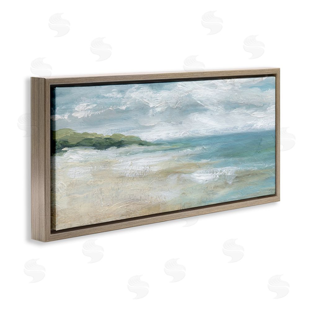 Carol Robinson Sweeping Coastal Expanse Brown Floating Frame Canvas Art Print