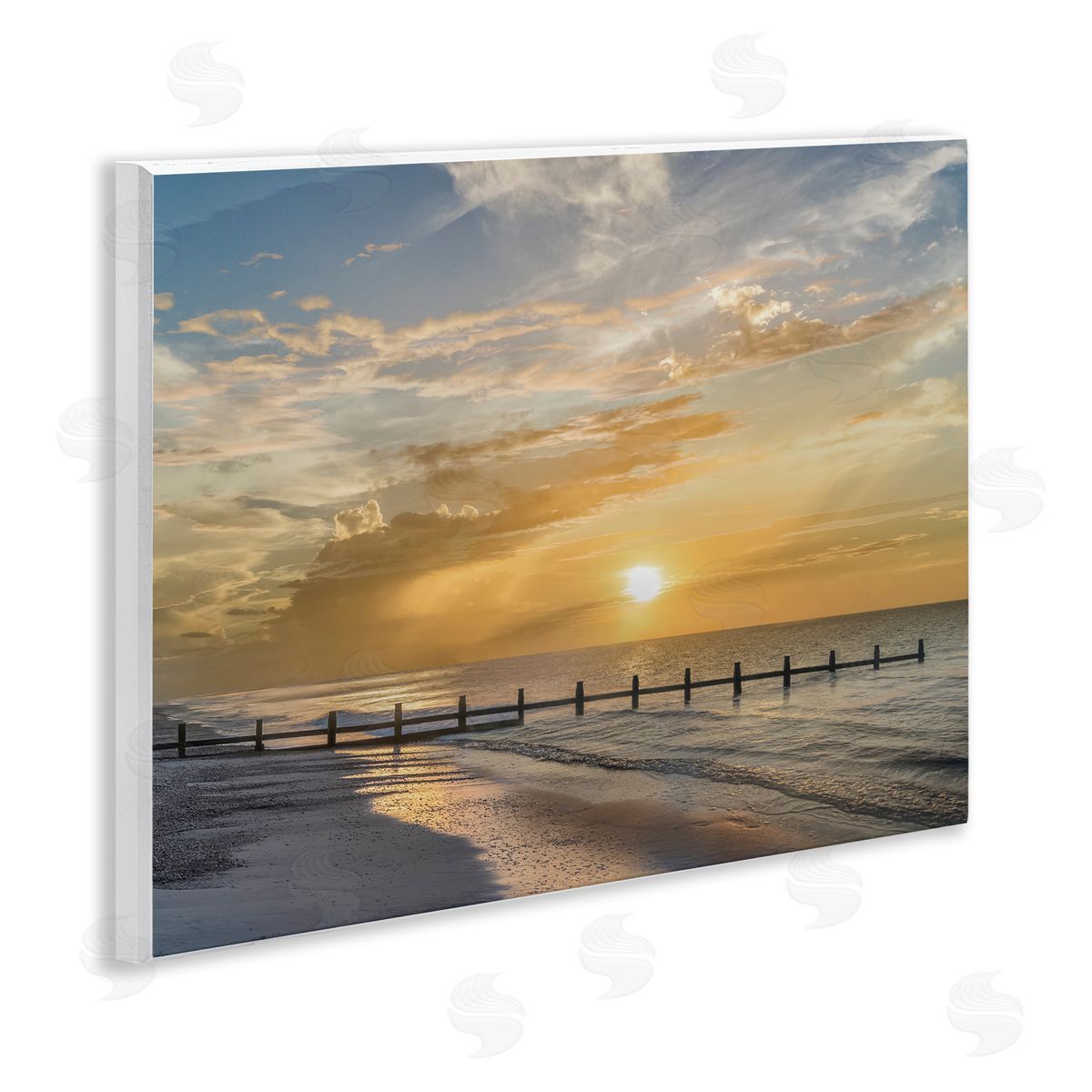 Mike Calascibetta Sunset Pier Photograph Wall Plaque Art Print
