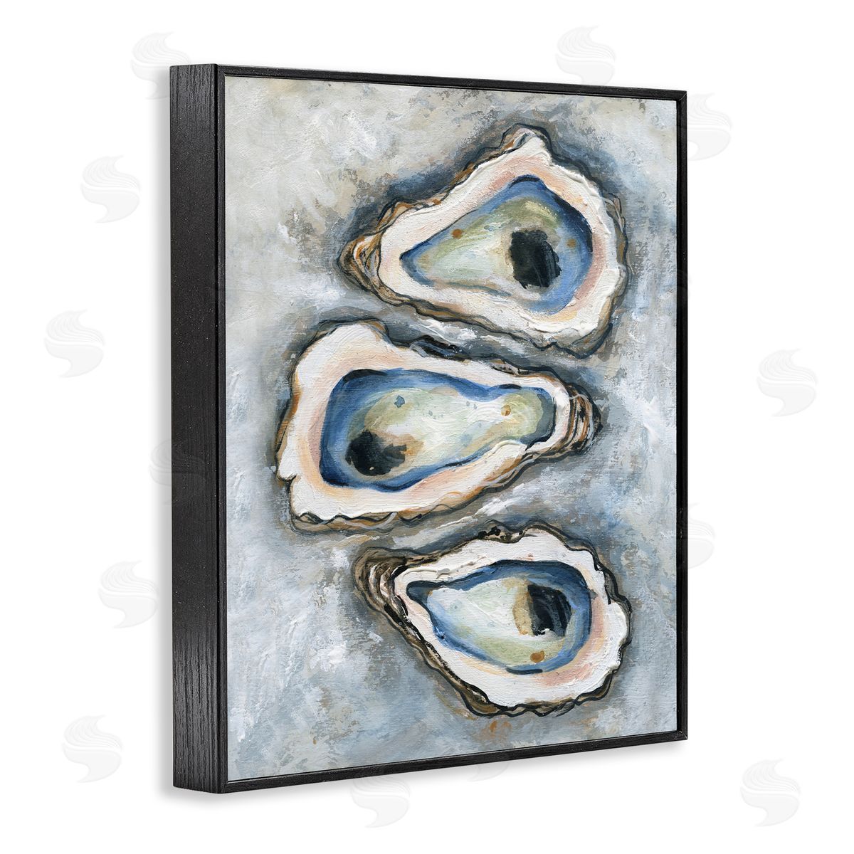 Carol Robinson Oyster Bar Trio Black Framed Giclee Art Print