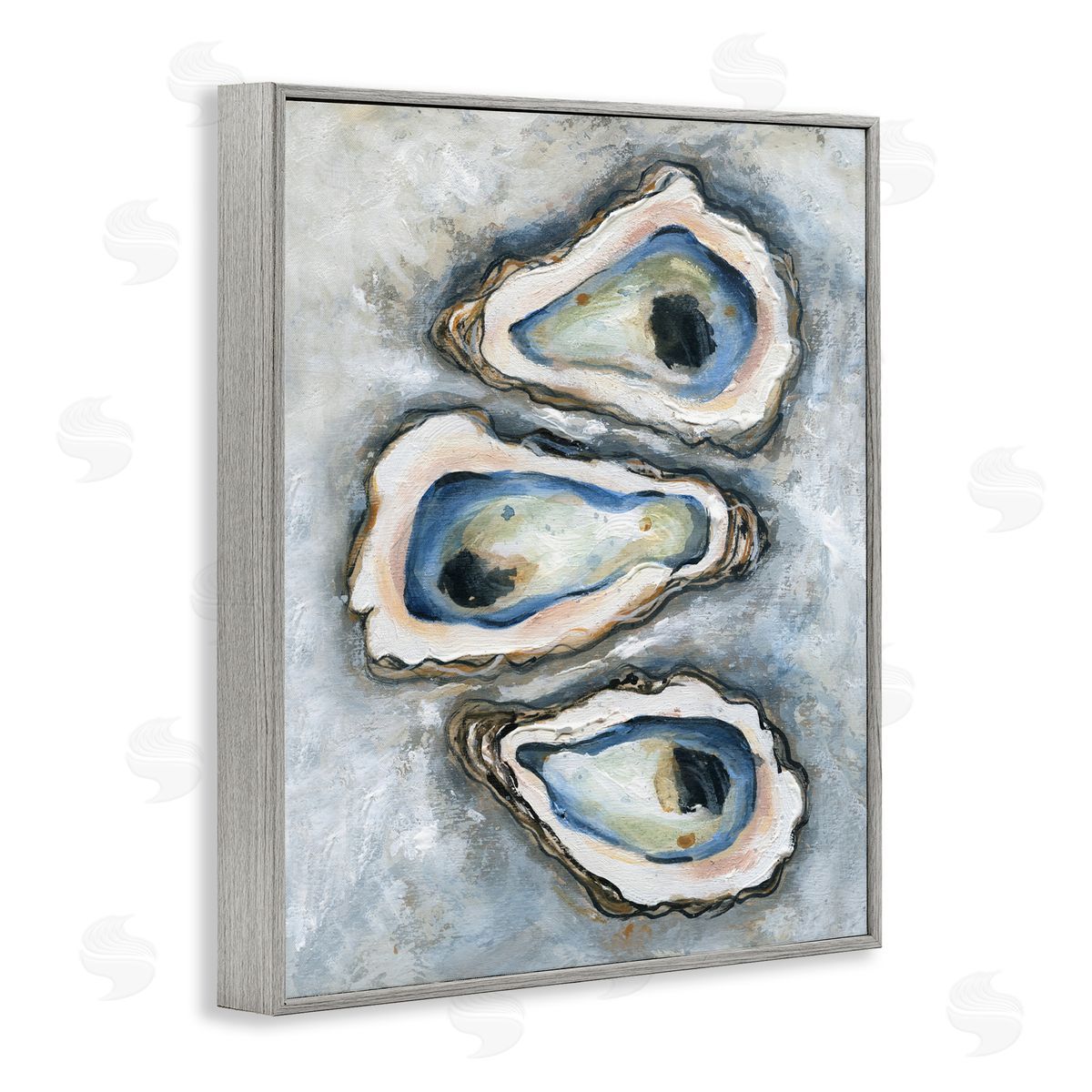 Carol Robinson Oyster Bar Trio Gray Framed Giclee Art Print