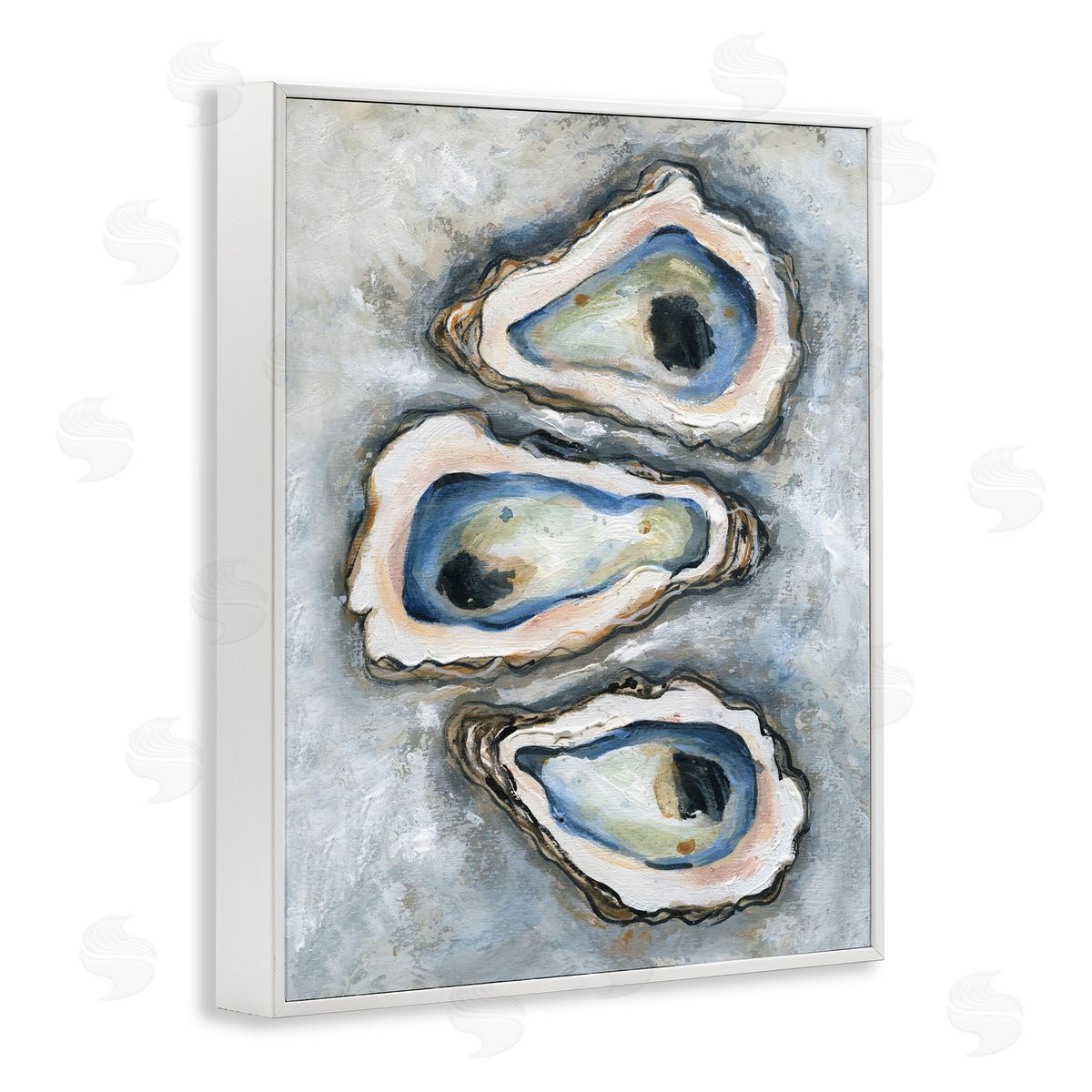 Carol Robinson Oyster Bar Trio White Frame Giclee Art Print