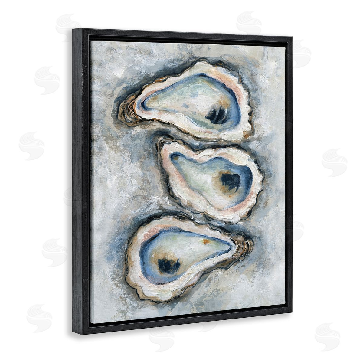 Carol Robinson Organic Oyster Bar Black Floating Frame Canvas Wall Art Print