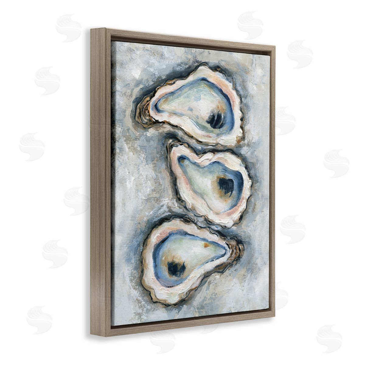 Carol Robinson Organic Oyster Bar Brown Floating Frame Canvas Art Print