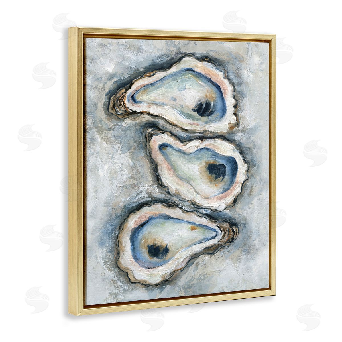Carol Robinson Organic Oyster Bar Gold Floating Frame Canvas Art Print