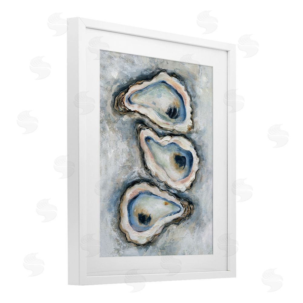 Carol Robinson Organic Oyster Bar White Framed Print Under Glass Art