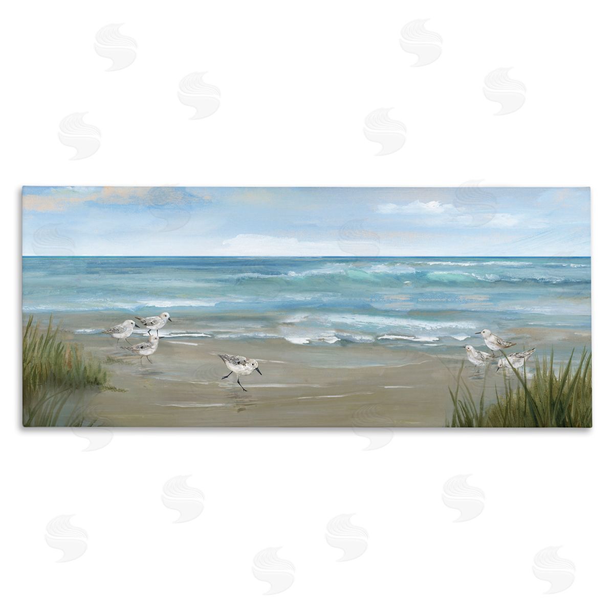 Nan Sandpiper View on Beach Canvas Wall Art Print