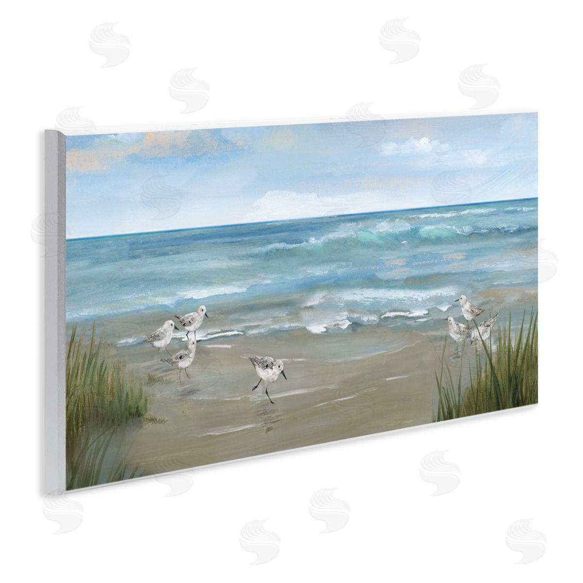 Nan Sandpiper View on Beach Wall Plaque Art Print