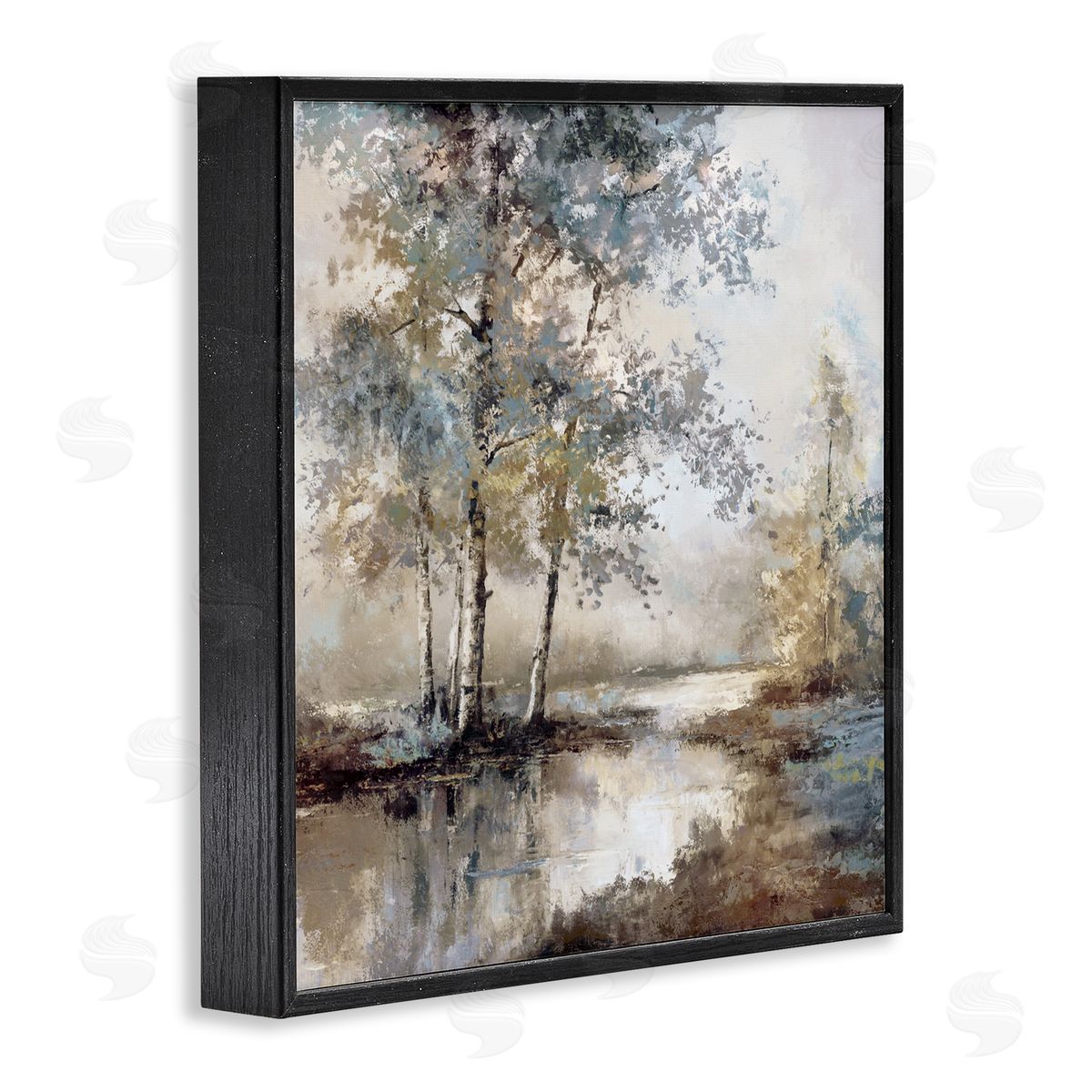 T.C. Chiu Meandering River Landscape Black Framed Giclee Art Print