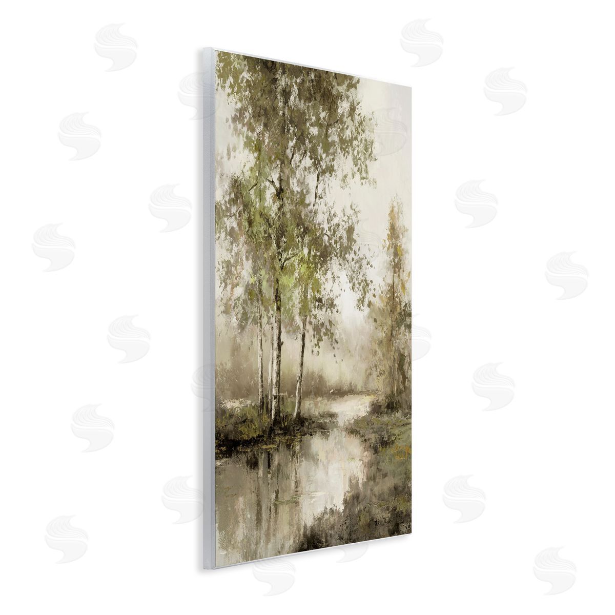 T.C. Chiu Spring River in Forest Wall Plaque Art Print