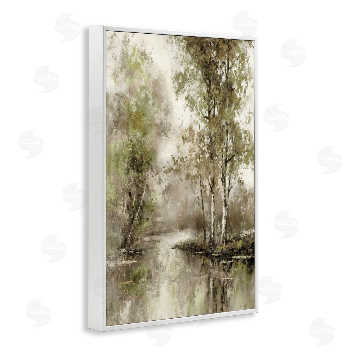 T.C. Chiu Spring Forest River White Frame Giclee Art Print