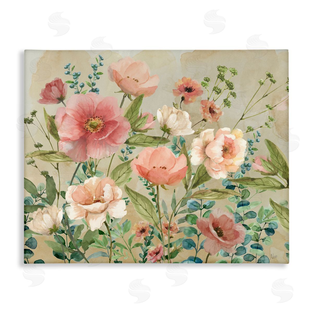 Nan Floral Surprise Garden Canvas Wall Art Print