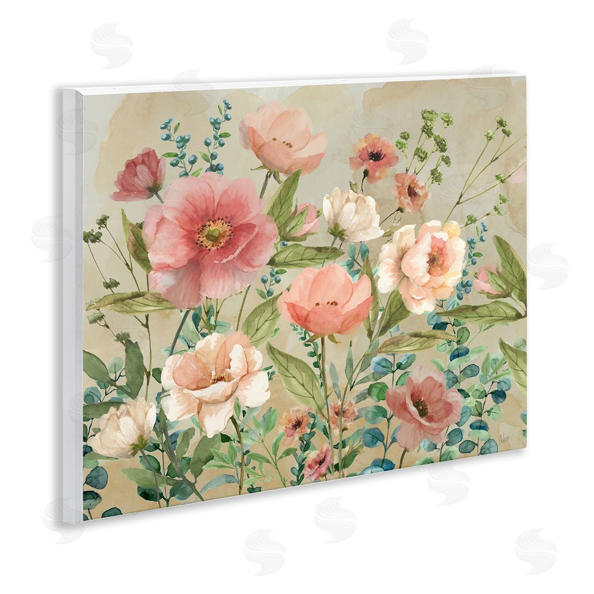 Nan Floral Surprise Garden Wall Plaque Art Print