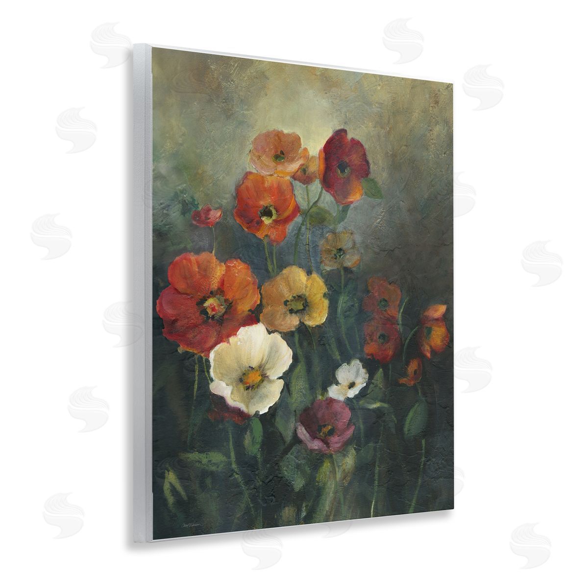 Carol Robinson Poppies at Dawn Scene Wall Plaque Art Print