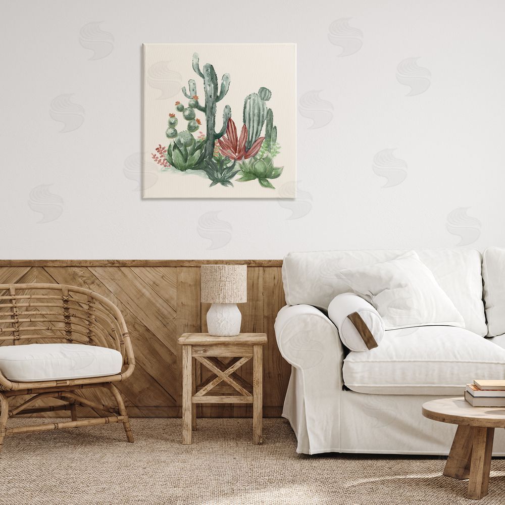 Nan Mojave Green Cacti Printed Wall Art in Room