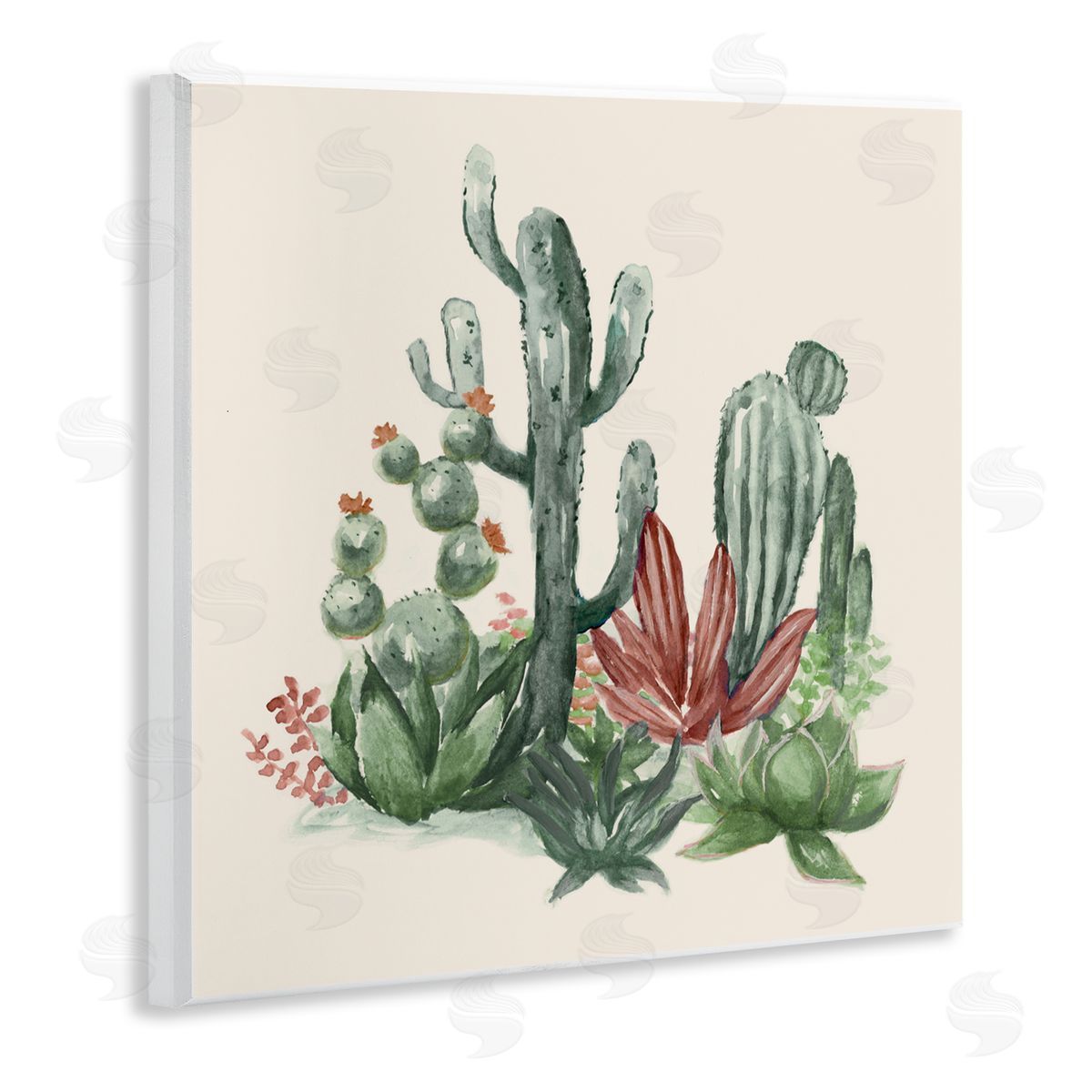 Nan Mojave Green Cacti Wall Plaque Art Print