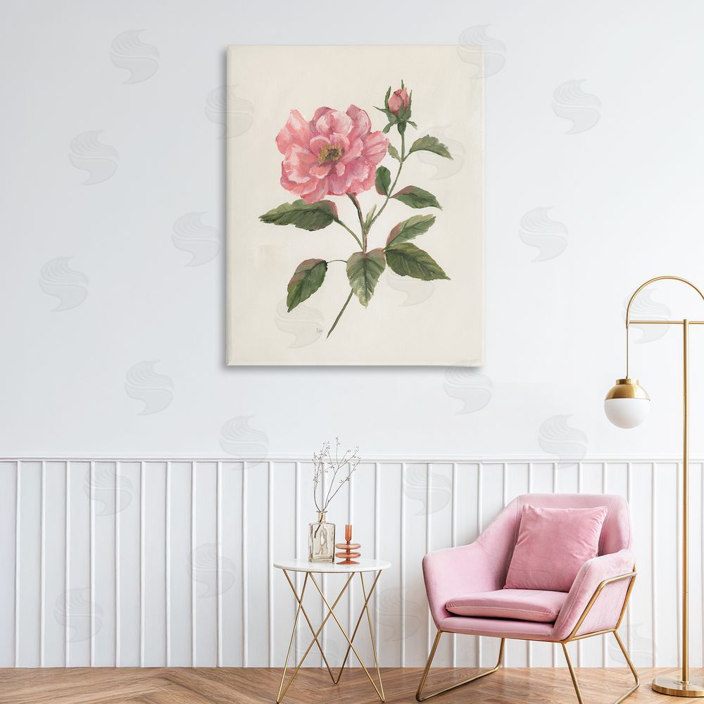 Nan Rosie Rose Flower Blossom Printed Wall Art in Room