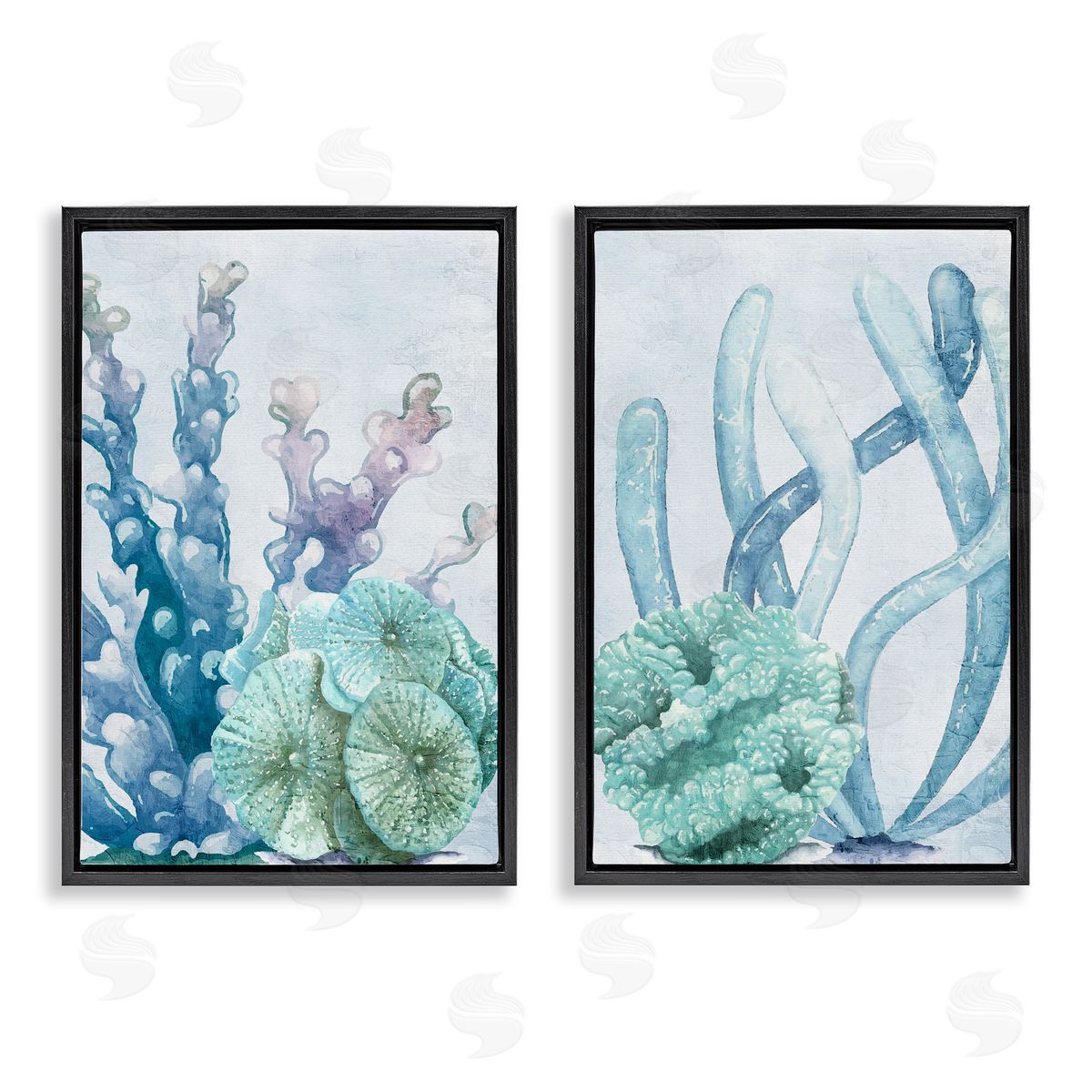 Kim Allen Coral Days Ocean Pastels Canvas Wall Art Print