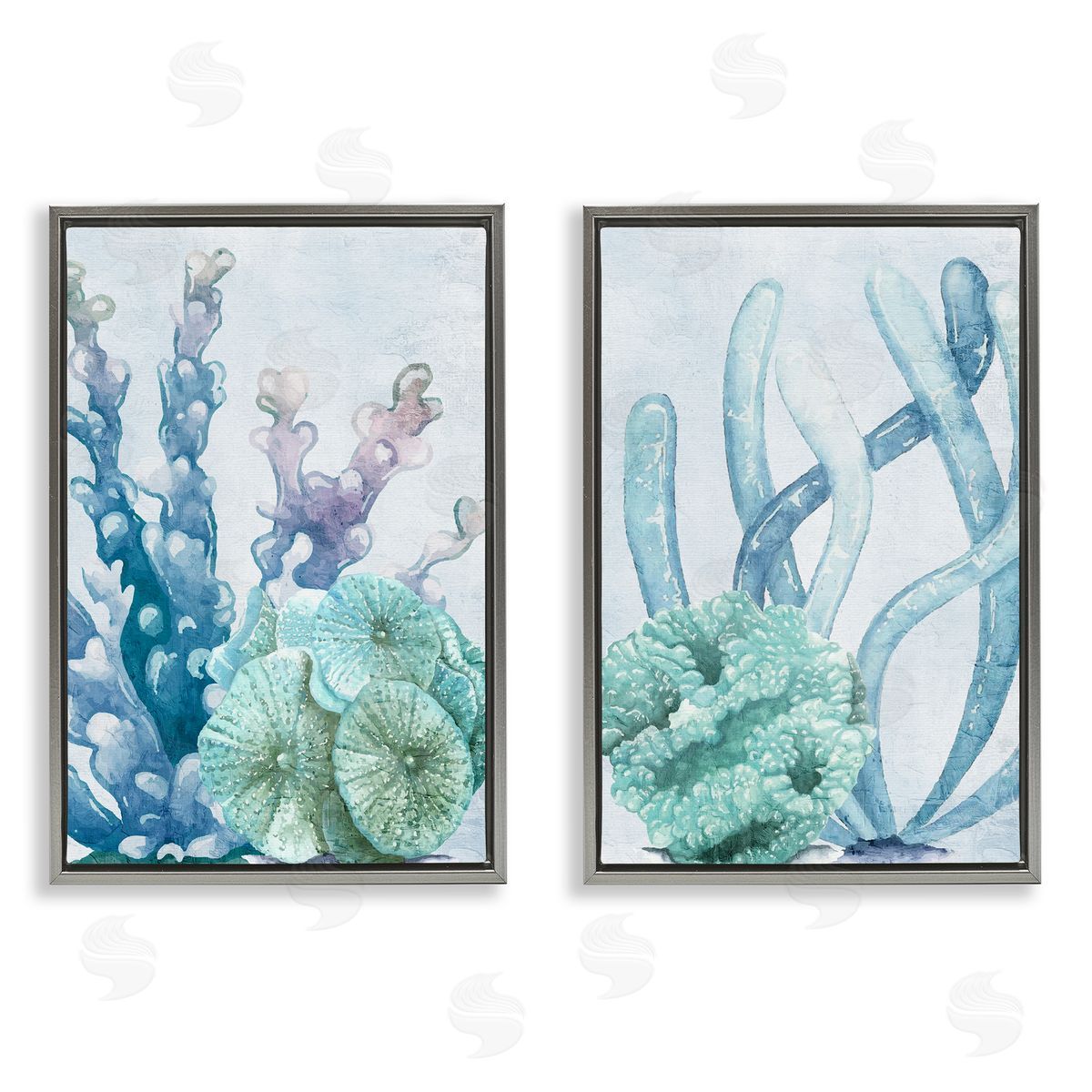 Kim Allen Coral Days Ocean Pastels Canvas Wall Art Print