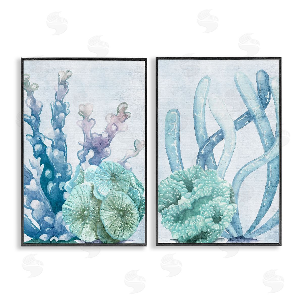 Kim Allen Coral Days Ocean Pastels Canvas Wall Art Print