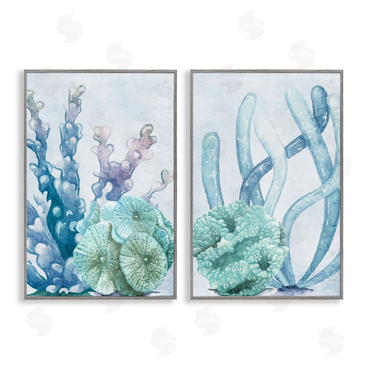 Kim Allen Coral Days Ocean Pastels Canvas Wall Art Print