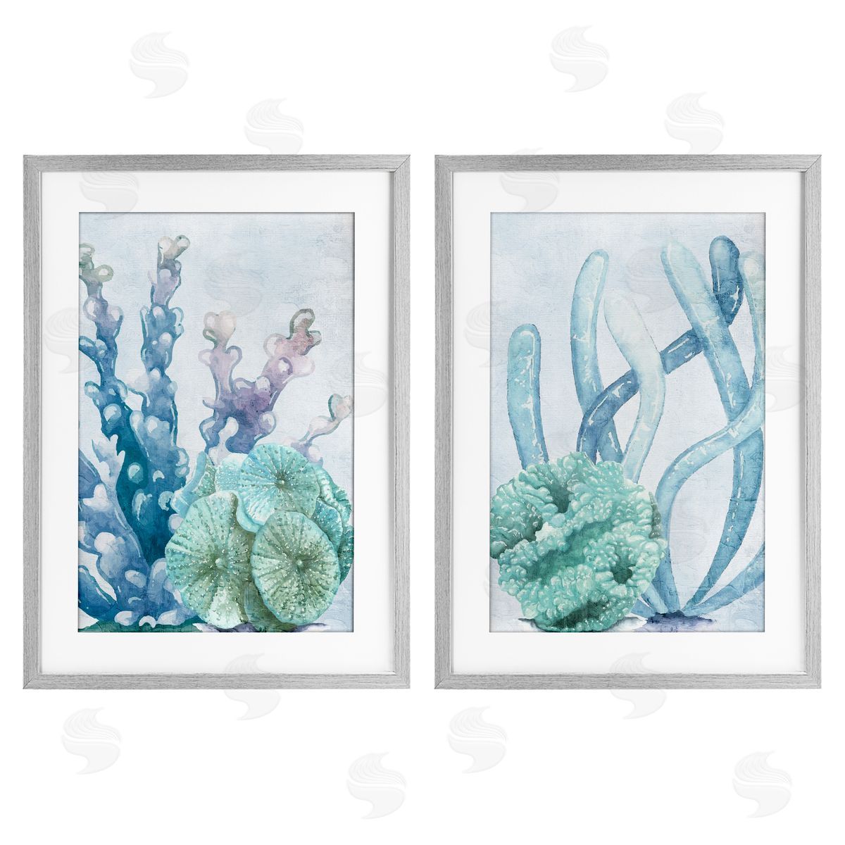 Kim Allen Coral Days Ocean Pastels Canvas Wall Art Print