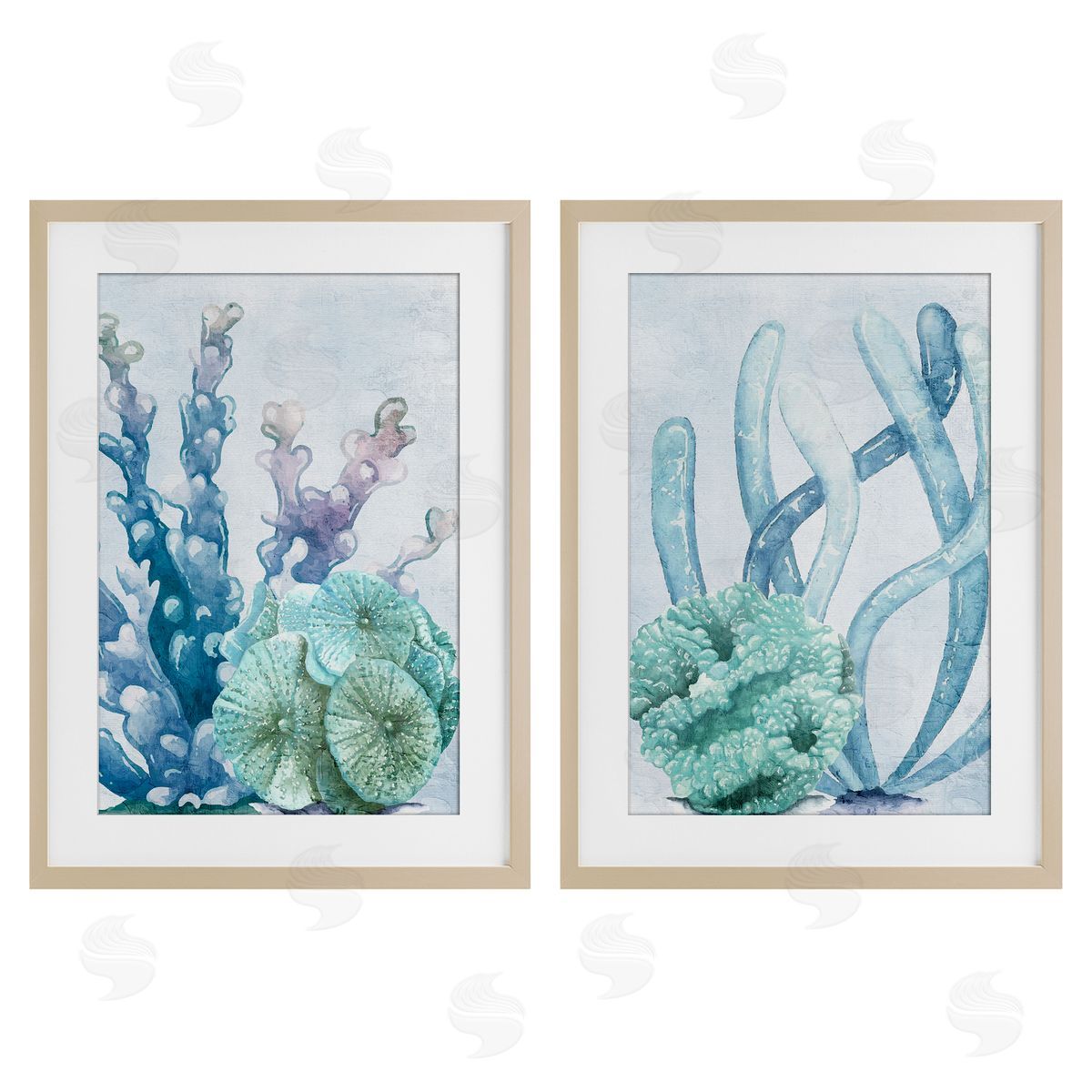 Kim Allen Coral Days Ocean Pastels Canvas Wall Art Print