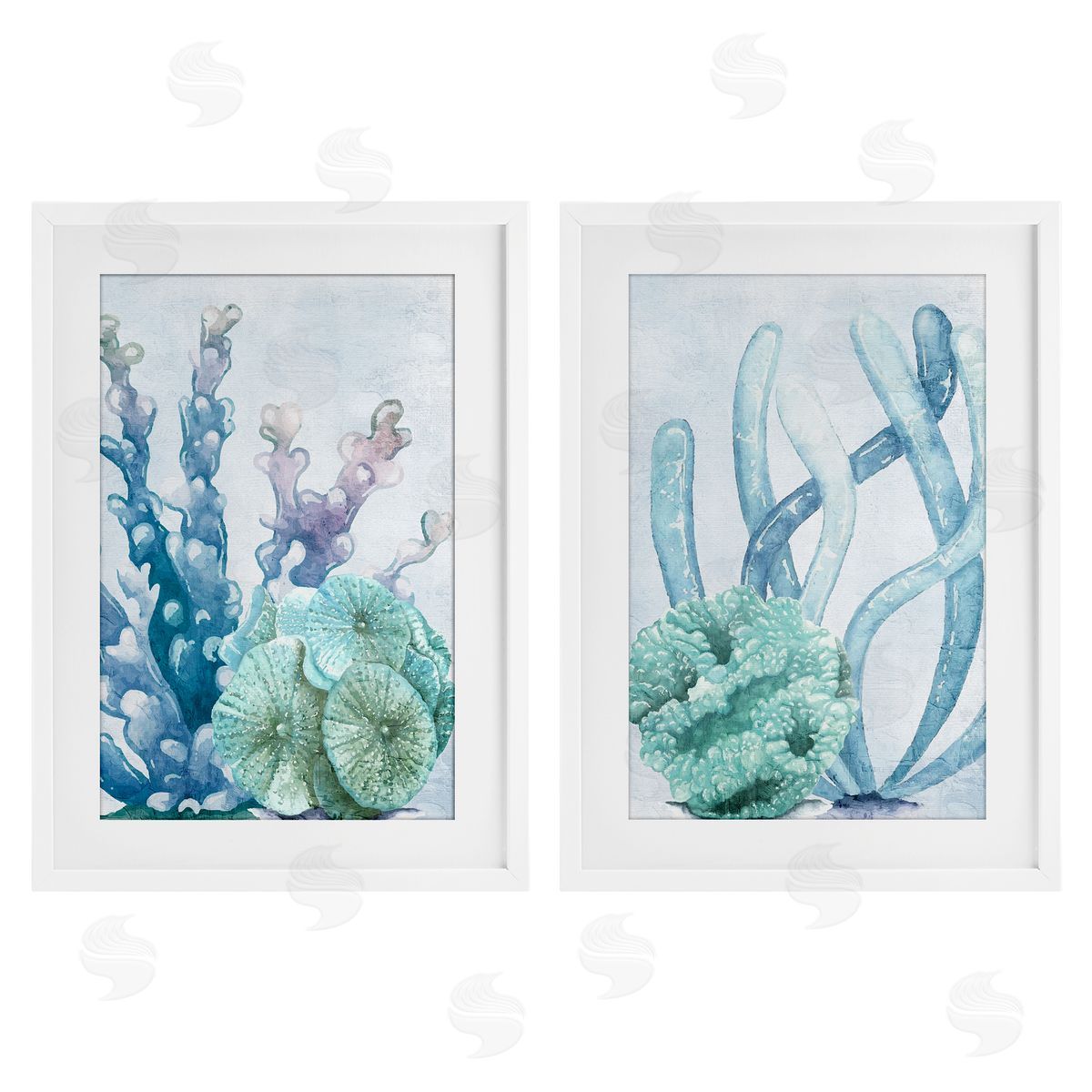 Kim Allen Coral Days Ocean Pastels Canvas Wall Art Print