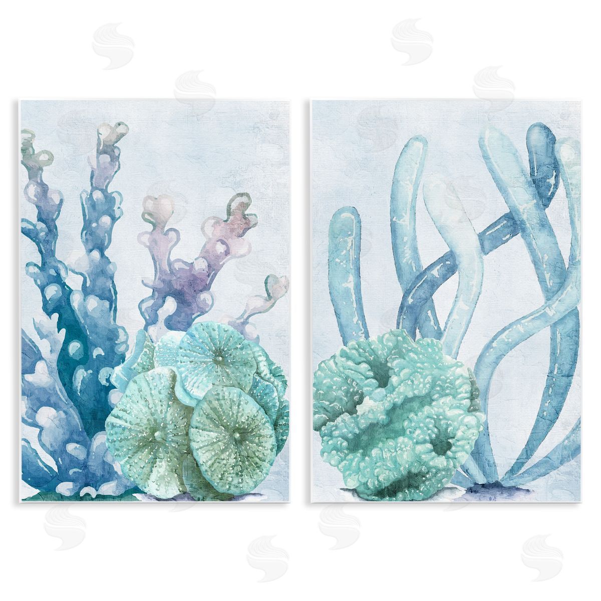 Kim Allen Coral Days Ocean Pastels Canvas Wall Art Print