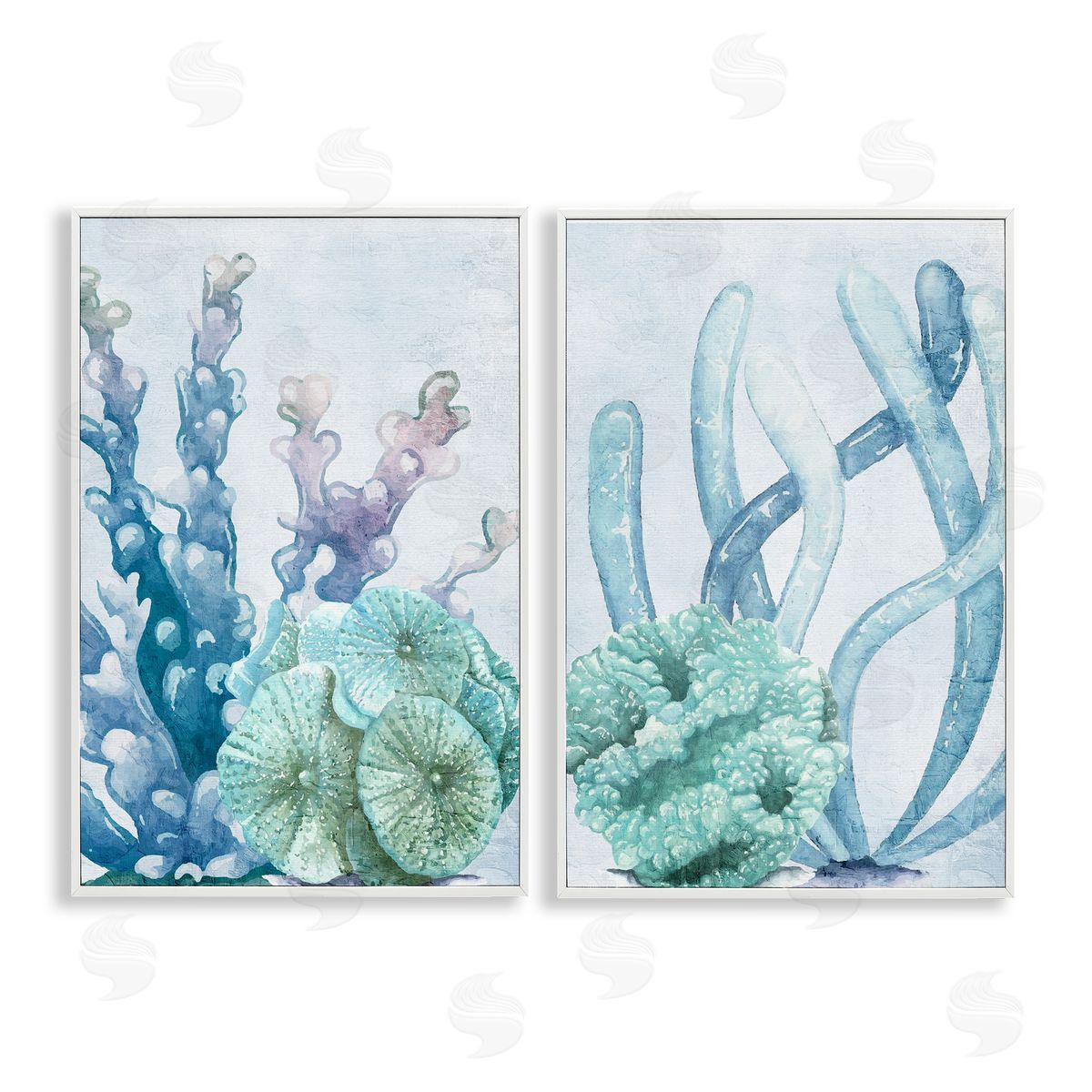 Kim Allen Coral Days Ocean Pastels Canvas Wall Art Print