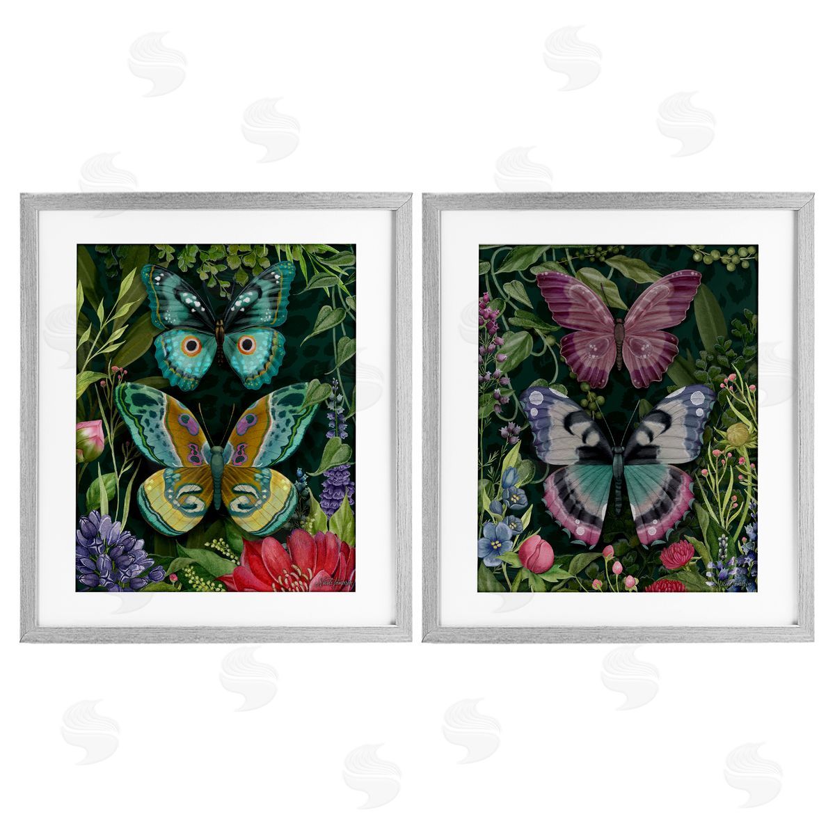 Nicole Tamarin Wild Garden Butterflies Canvas Wall Art Print