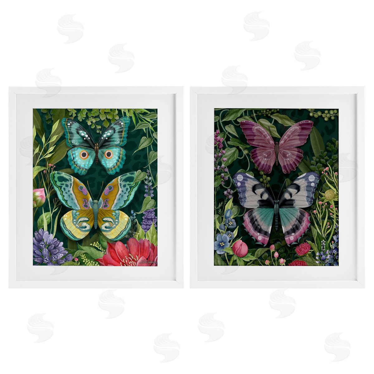 Nicole Tamarin Wild Garden Butterflies Canvas Wall Art Print