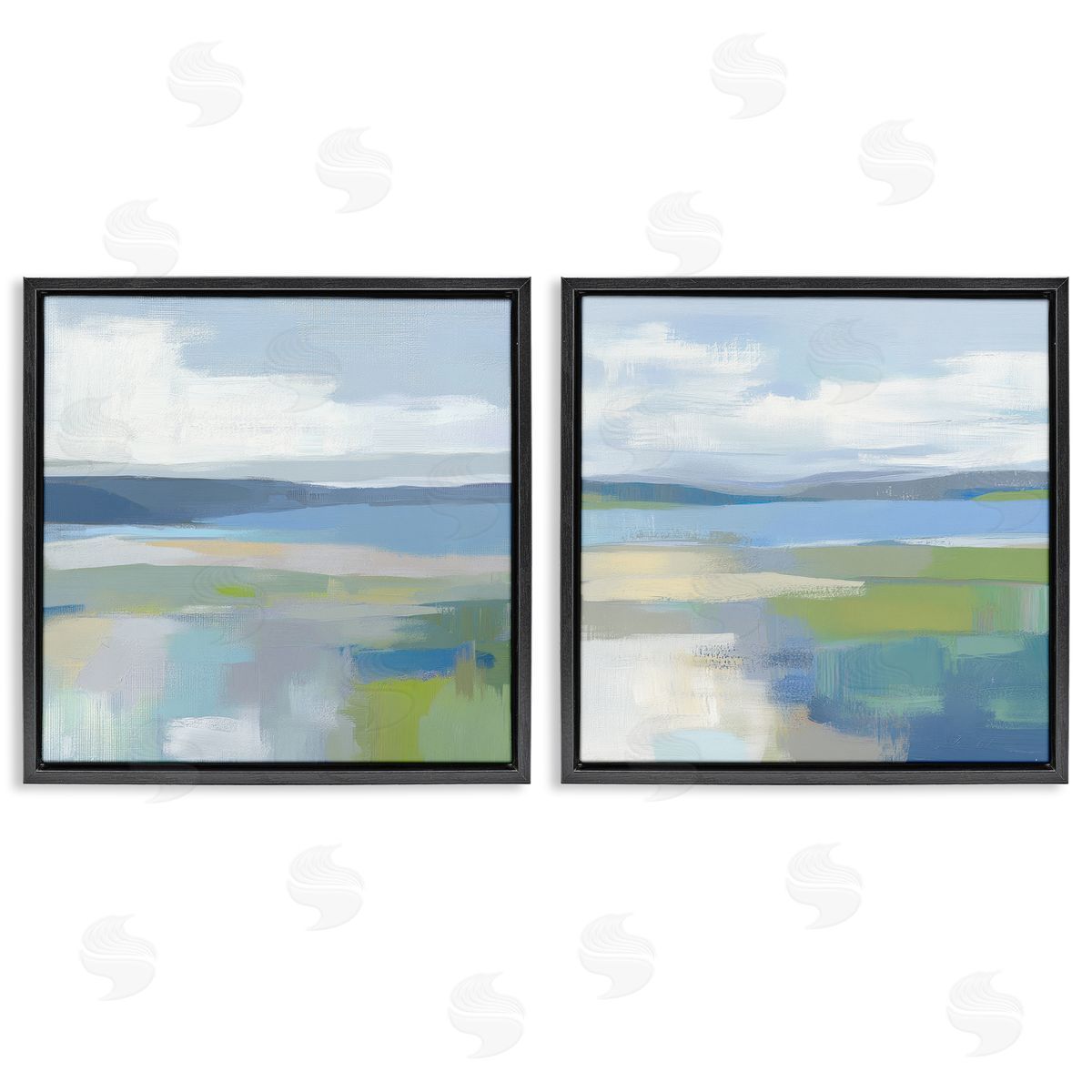 Mona Grace Brushed Quiet Cove Landscape Canvas Wall Art Print