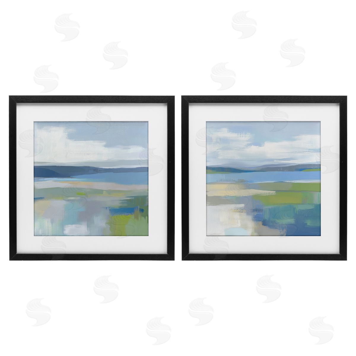 Mona Grace Brushed Quiet Cove Landscape Canvas Wall Art Print