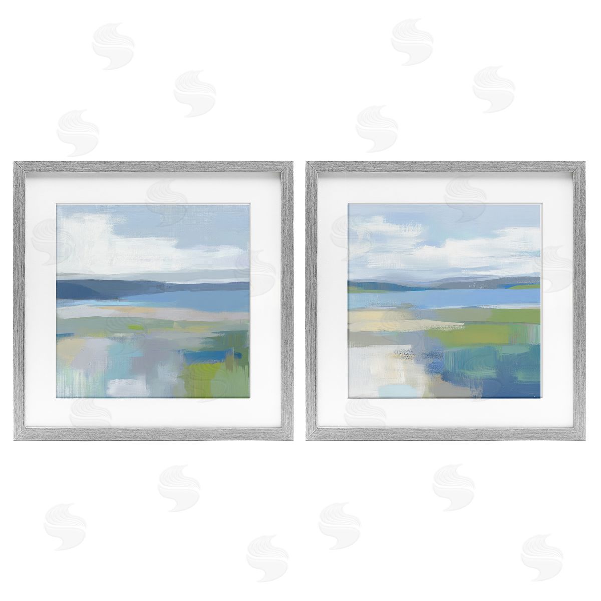 Mona Grace Brushed Quiet Cove Landscape Canvas Wall Art Print