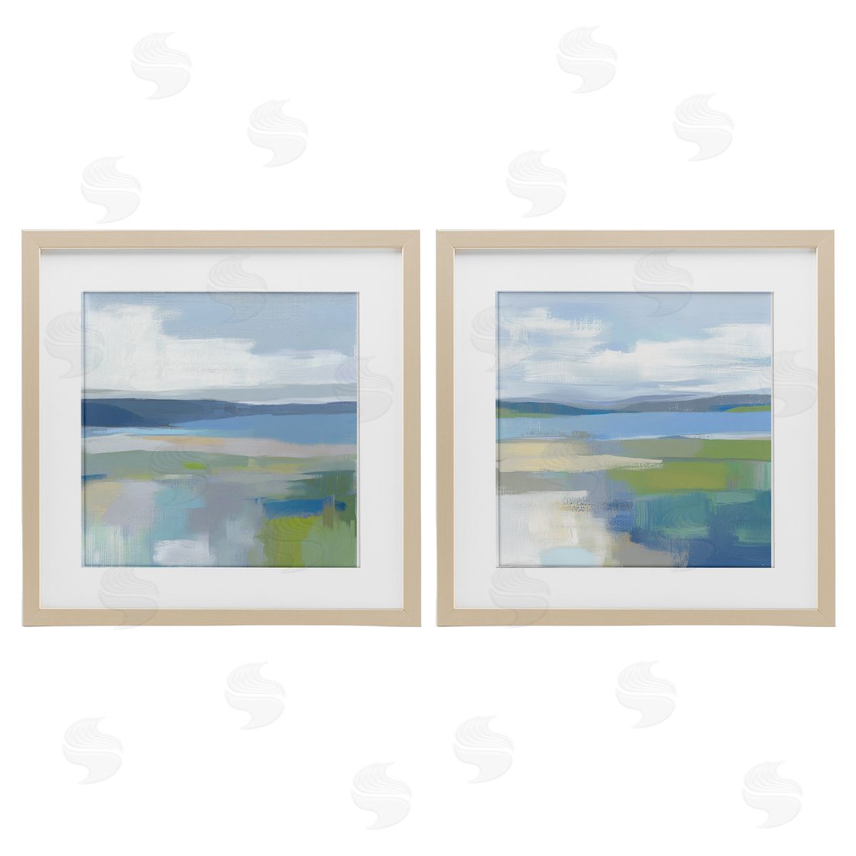 Mona Grace Brushed Quiet Cove Landscape Canvas Wall Art Print