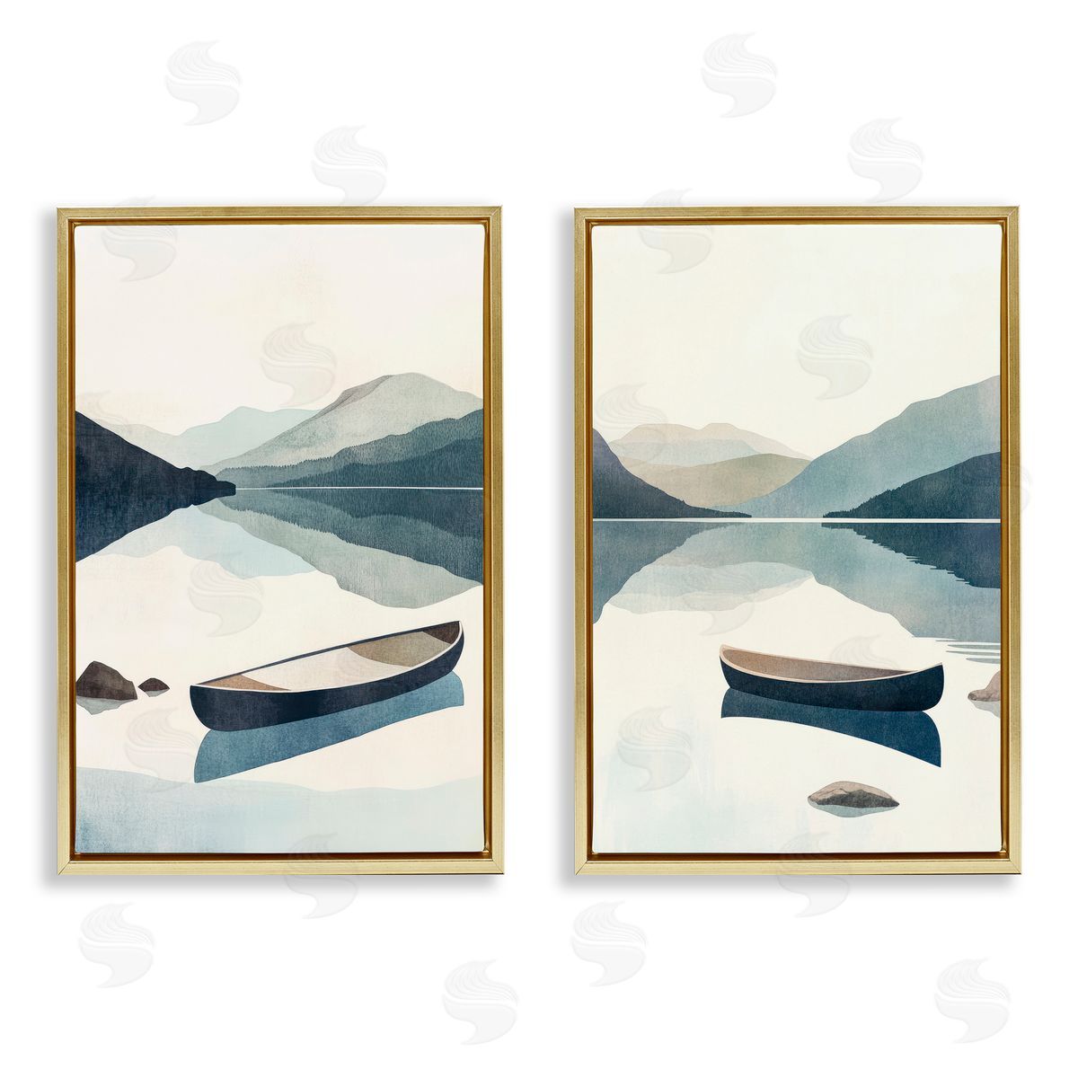 Mona Grace Silent Mountain Shore Canvas Wall Art Print