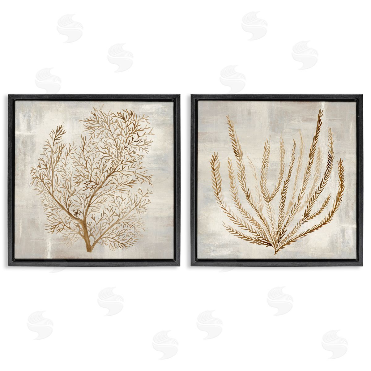 Hannah Dawson Beige Tides Coral Branches Canvas Wall Art Print